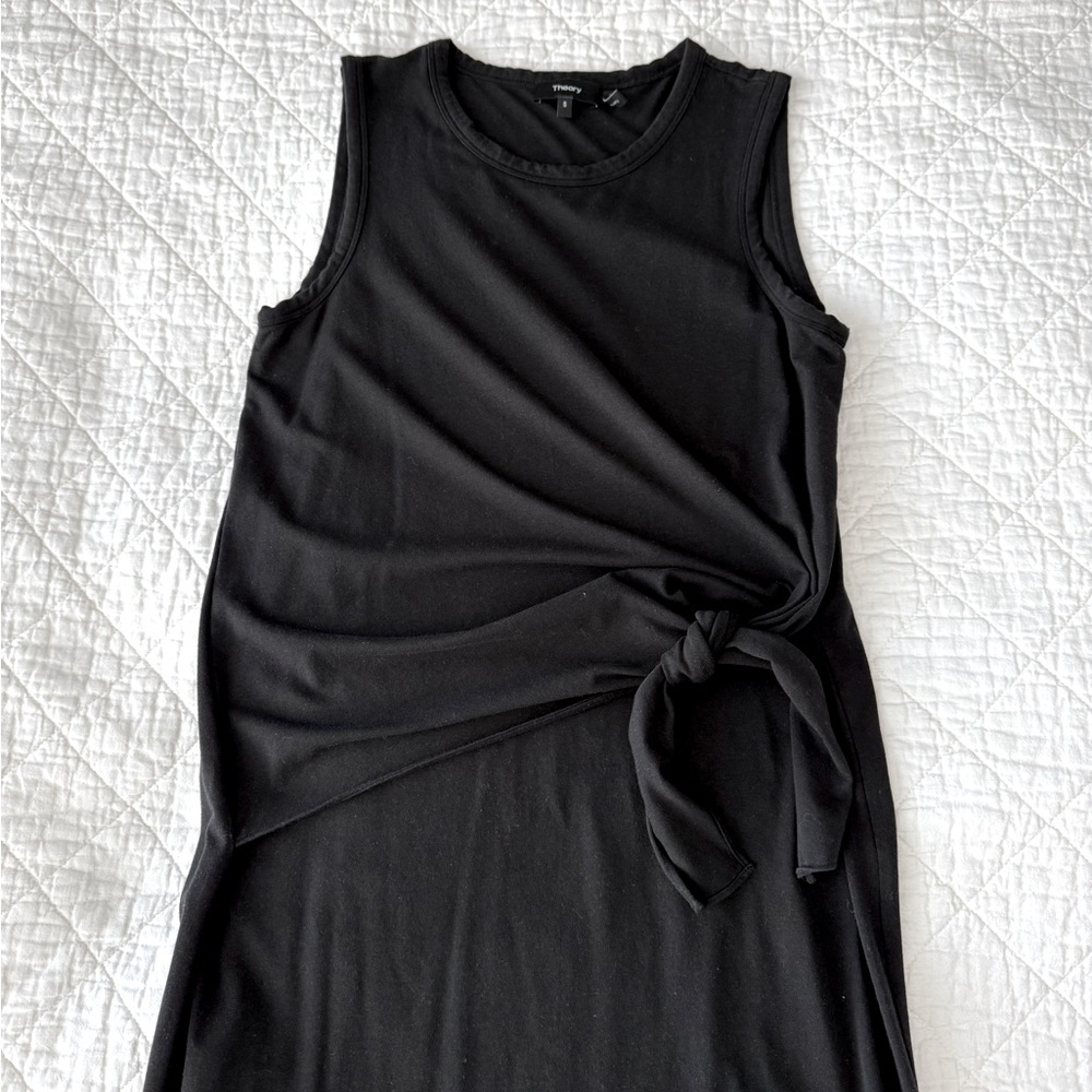 Theory Gray Sleeveless Sheath Maxi Dress